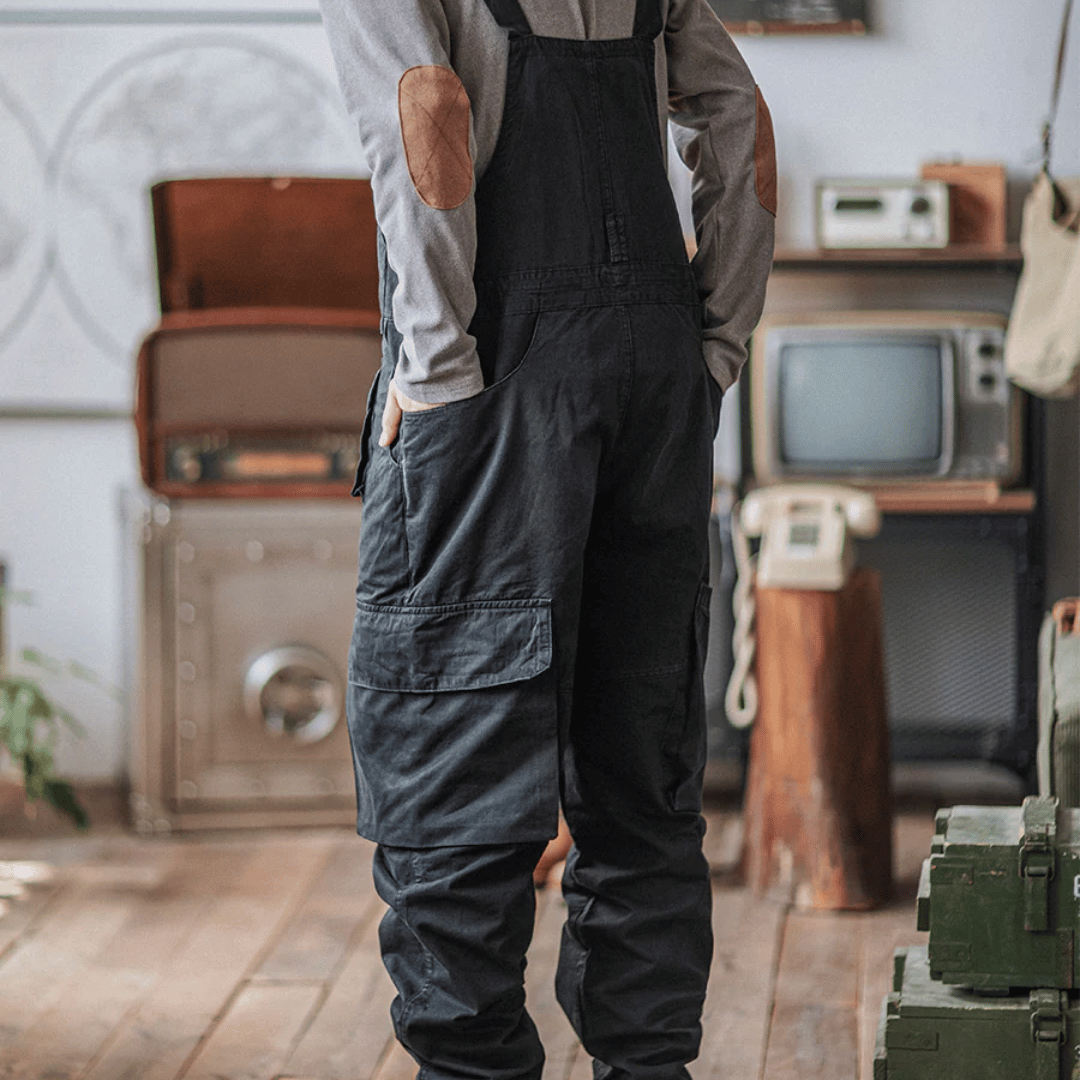 Macacão Workwear com Zíper e Bolsos Amplos