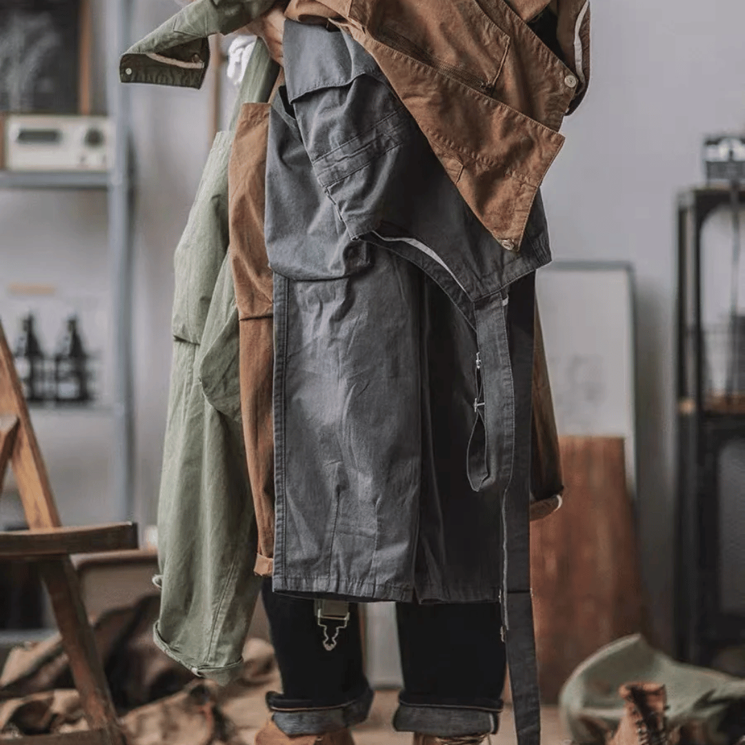 Macacão Workwear com Zíper e Bolsos Amplos