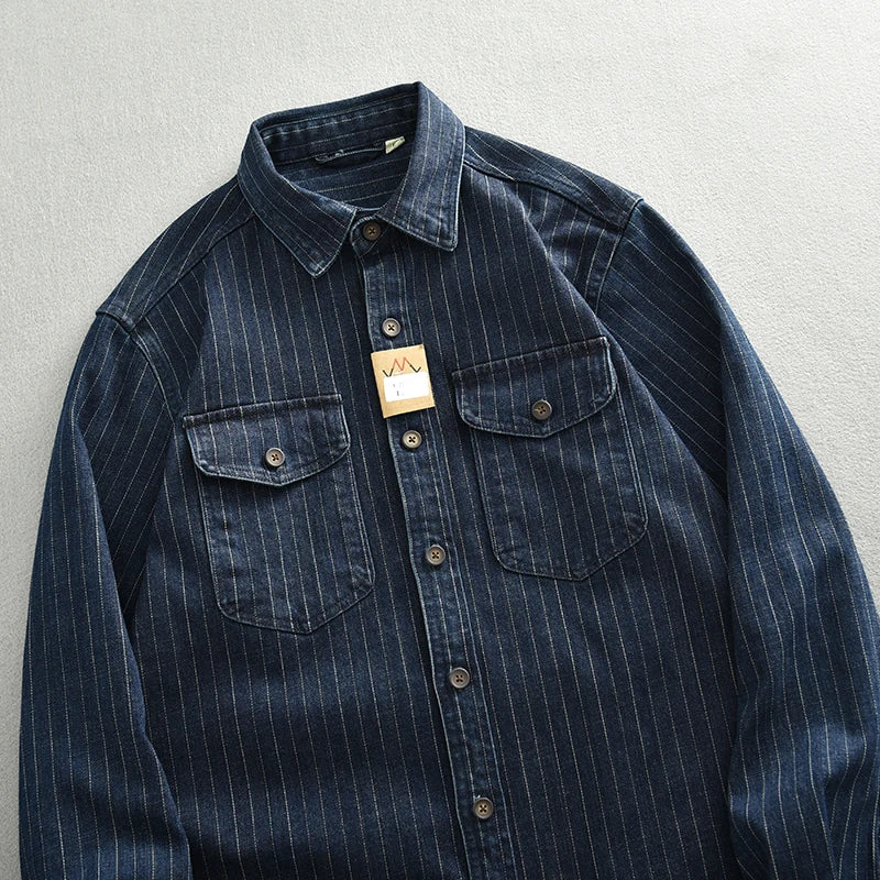 Camisa Denim Listrada