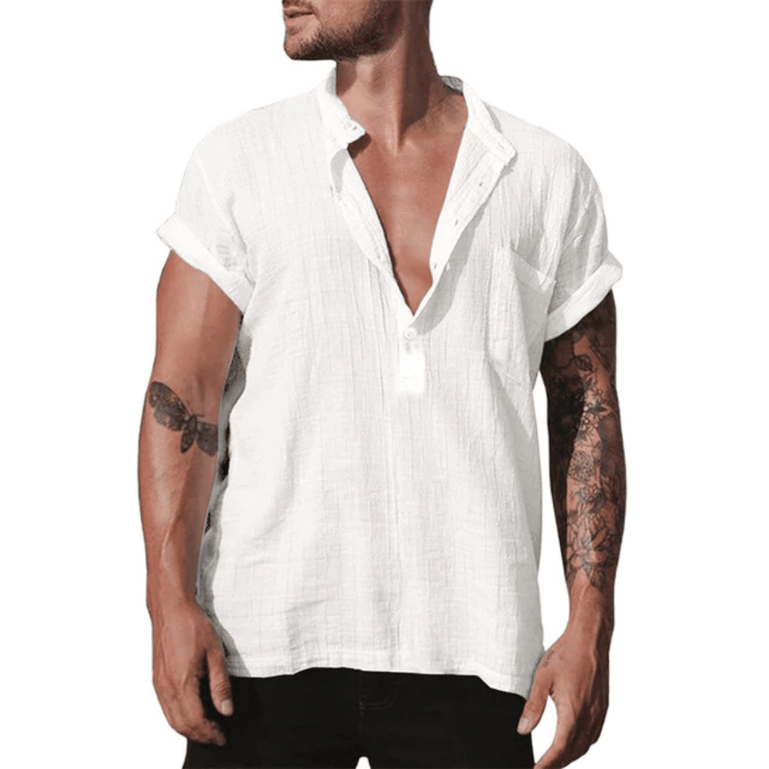Camisa Alma Cotton & Linho - Branca - Almaselvagem