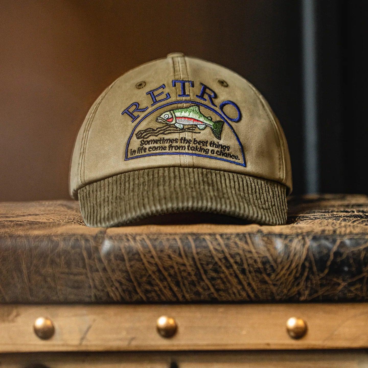 Boné de beisebol Maden vintage de veludo cáqui com aba curvada unissex chapéu bordado diário versátil com pico para estilo OOTD