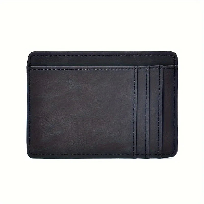 Porta-Cartões Slim Estrada em Preto, de frente