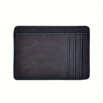 Porta-Cartões Slim Estrada em Preto, de frente