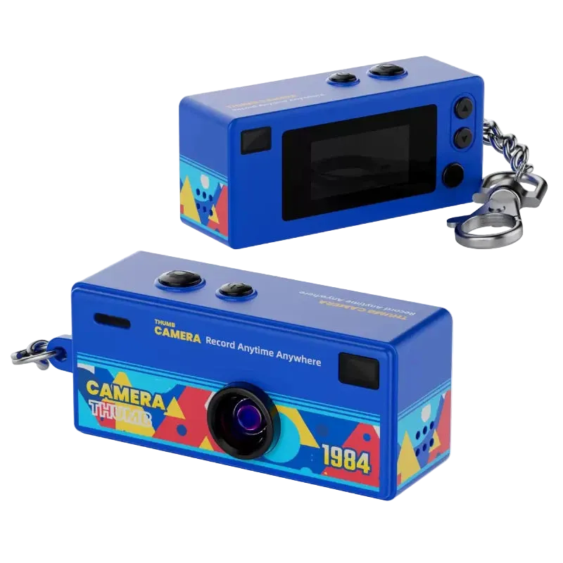 Mini Câmera Vintage 1984 – Chaveiro Retro