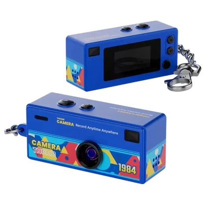 Mini Câmera Vintage 1984 – Chaveiro Retro