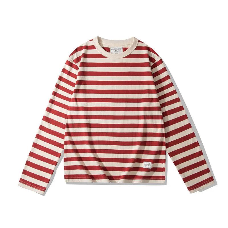 Camiseta Mariniere Listrada na cor Vermelho Nautico