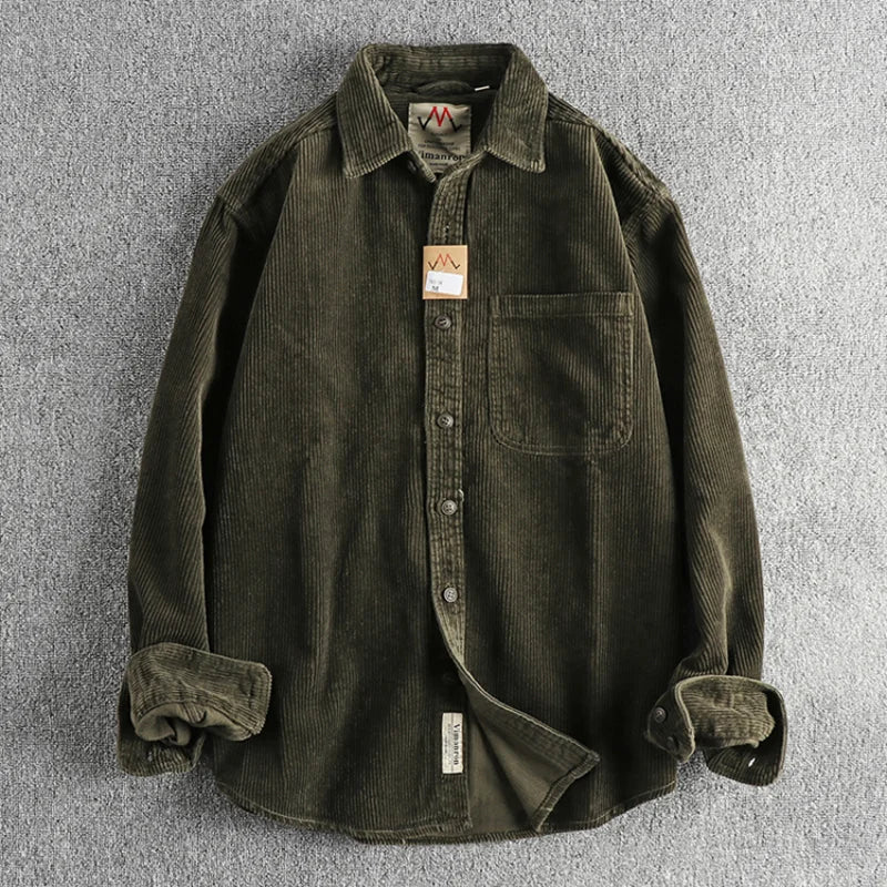 Camisa Worker Veludo Oversized
