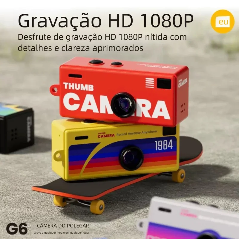 Mini Câmera Vintage 1984 – Chaveiro Retro