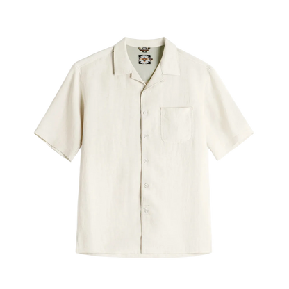 Camisa Estivador na cor Cru Palha vista de frente