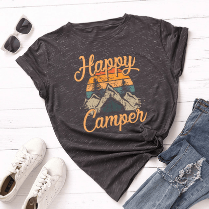 Camiseta Feminina Happy Camper - Linha Be Wild - Almaselvagem