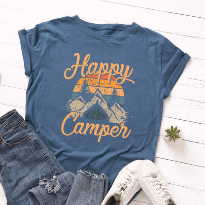 Camiseta Feminina Happy Camper - Linha Be Wild - Almaselvagem