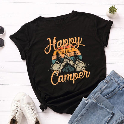 Camiseta Feminina Happy Camper - Linha Be Wild - Almaselvagem